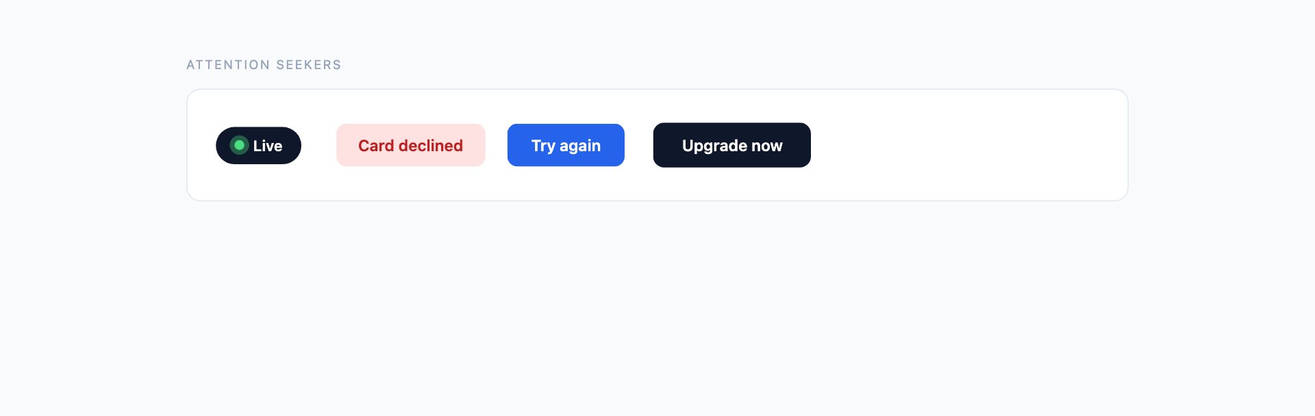 Attention Seekers — free CSS text and glow effects by uiCookies