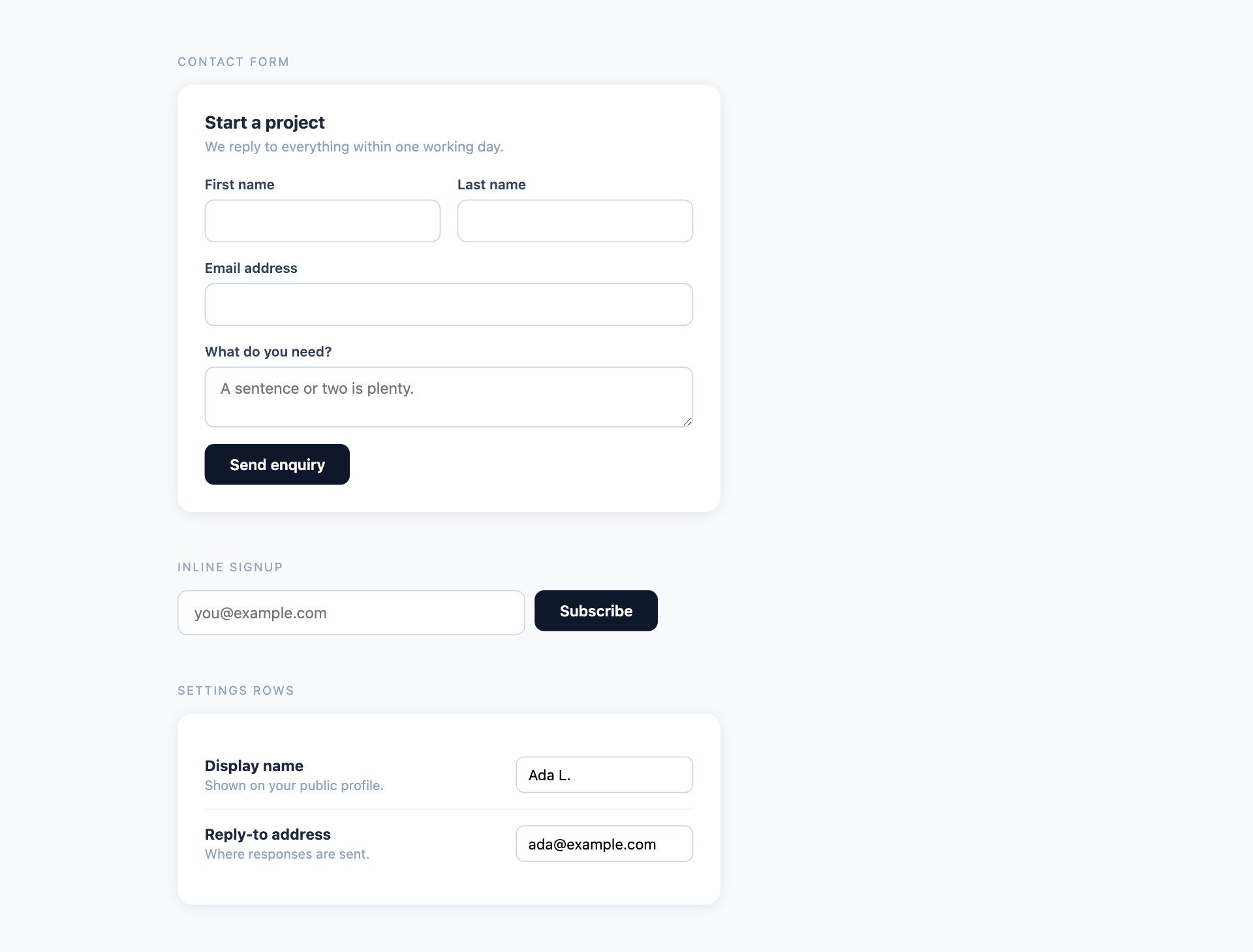 Form Layouts — free CSS form and input designs by uiCookies
