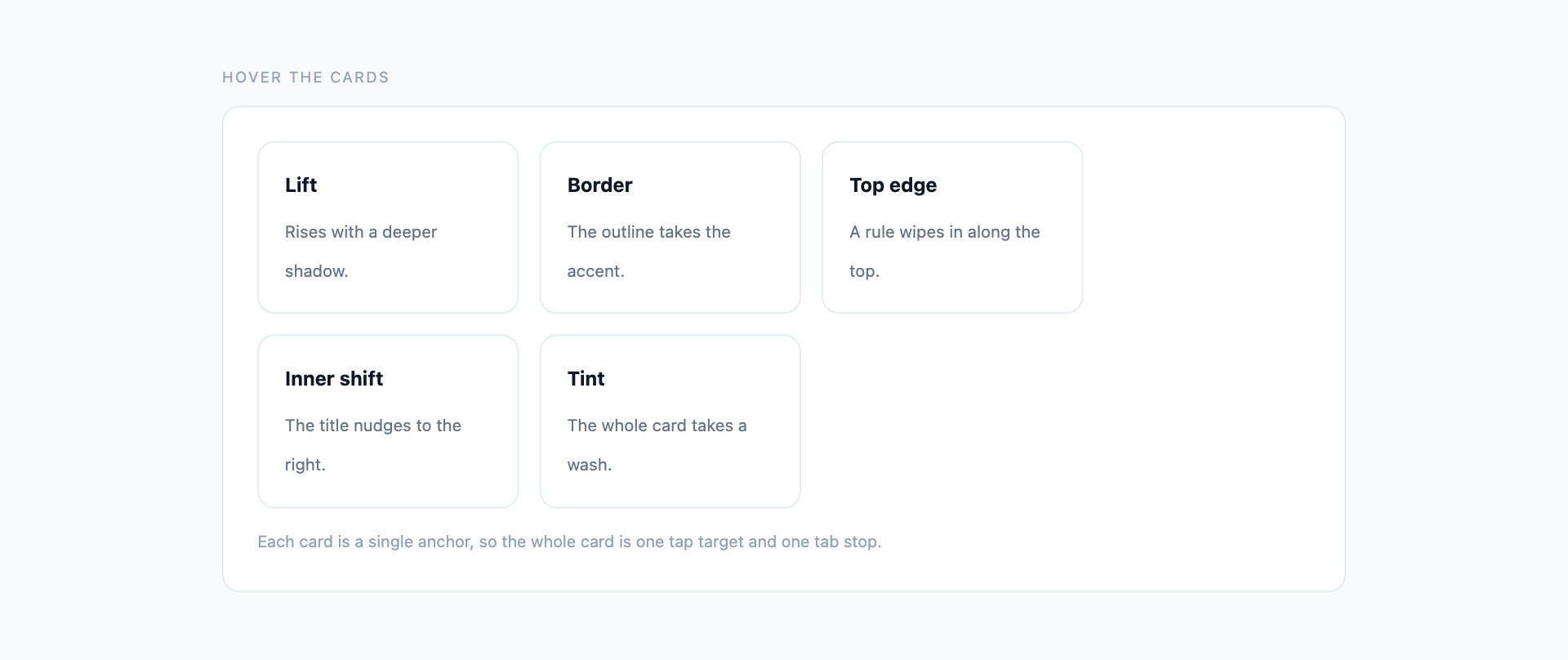 Card Hover Effects — free CSS link and hover effects by uiCookies