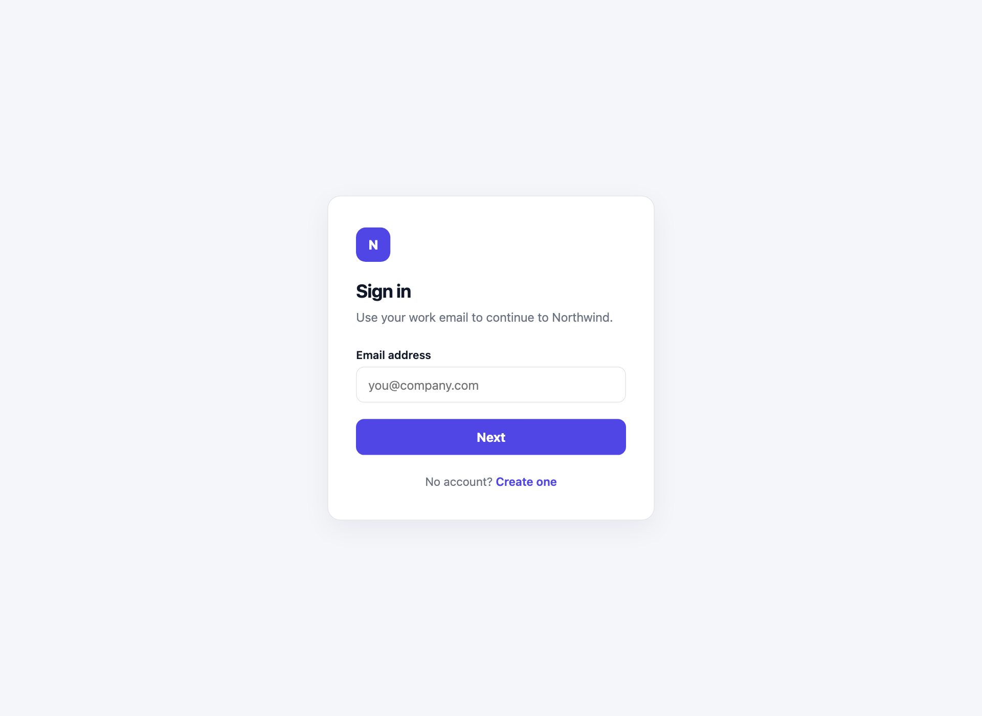 Identifier-First Login — free HTML login form template by uiCookies