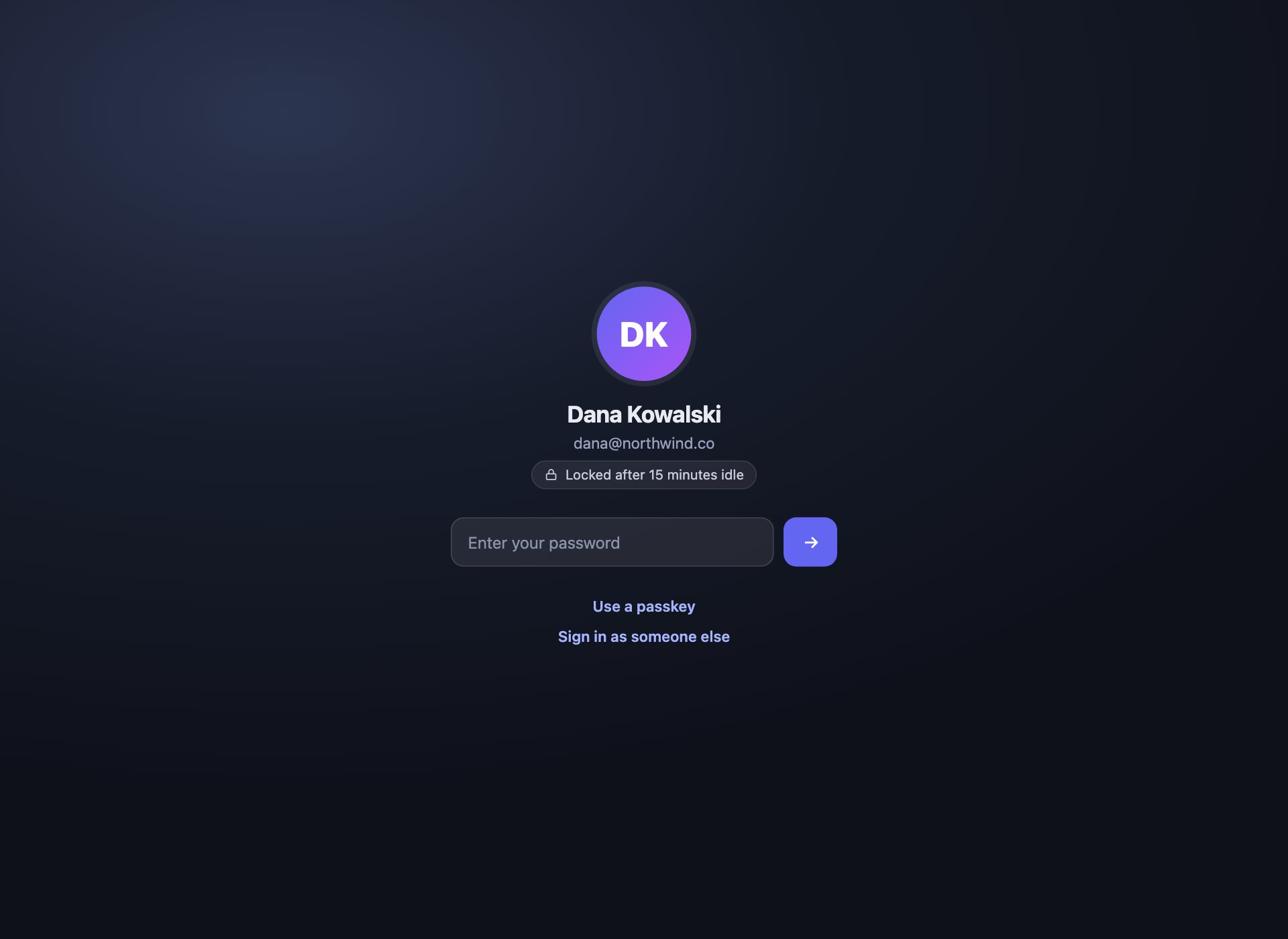 Session Lock Screen — free HTML login form template by uiCookies