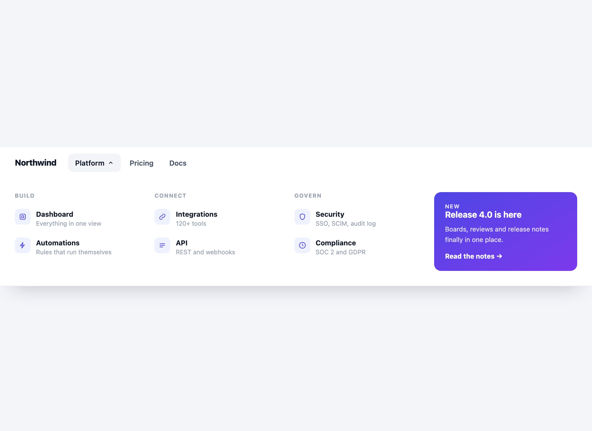 Mega Menu — free CSS menu template by uiCookies