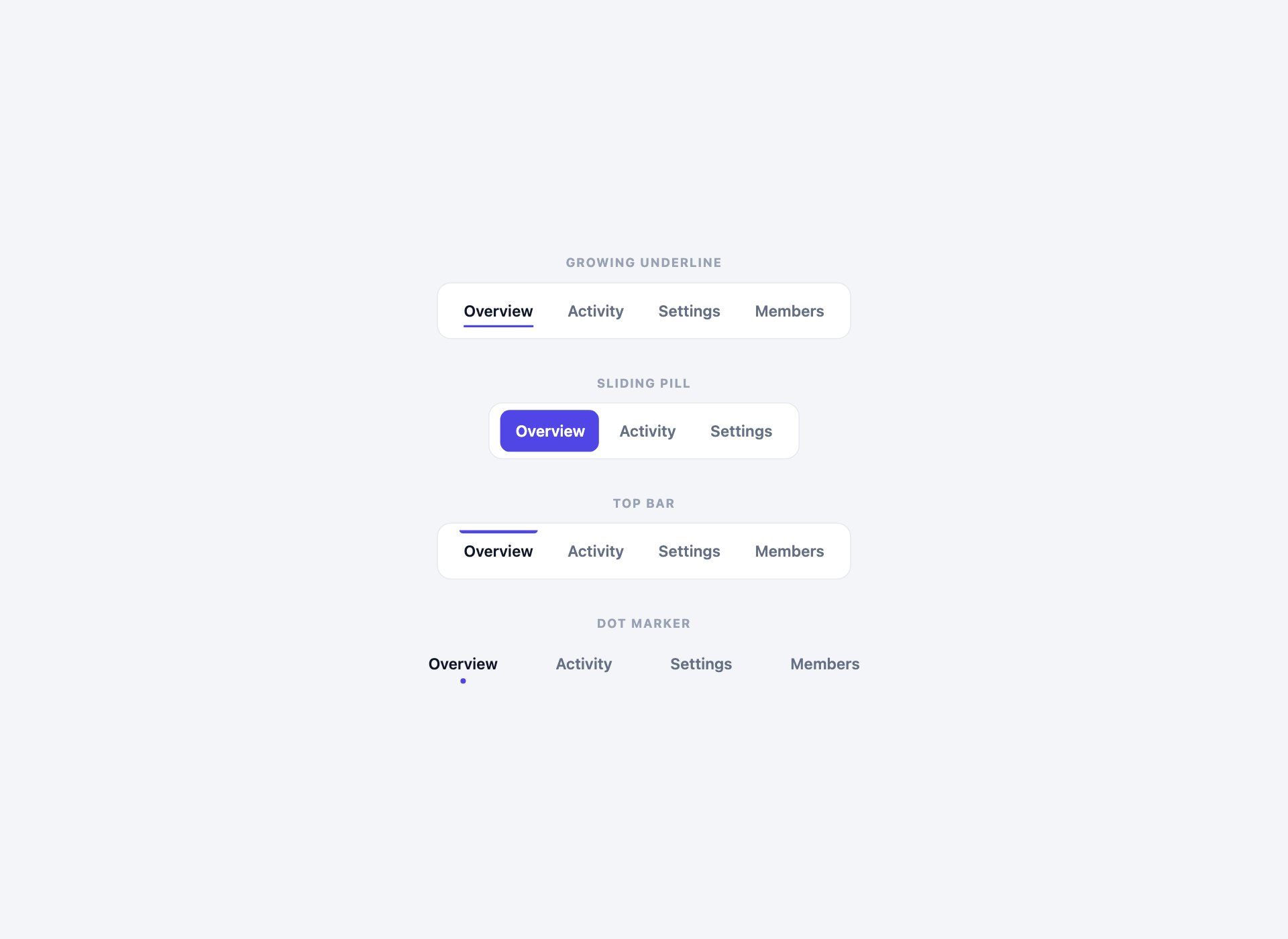 Navigation with Animated Indicators — free CSS menu template by uiCookies