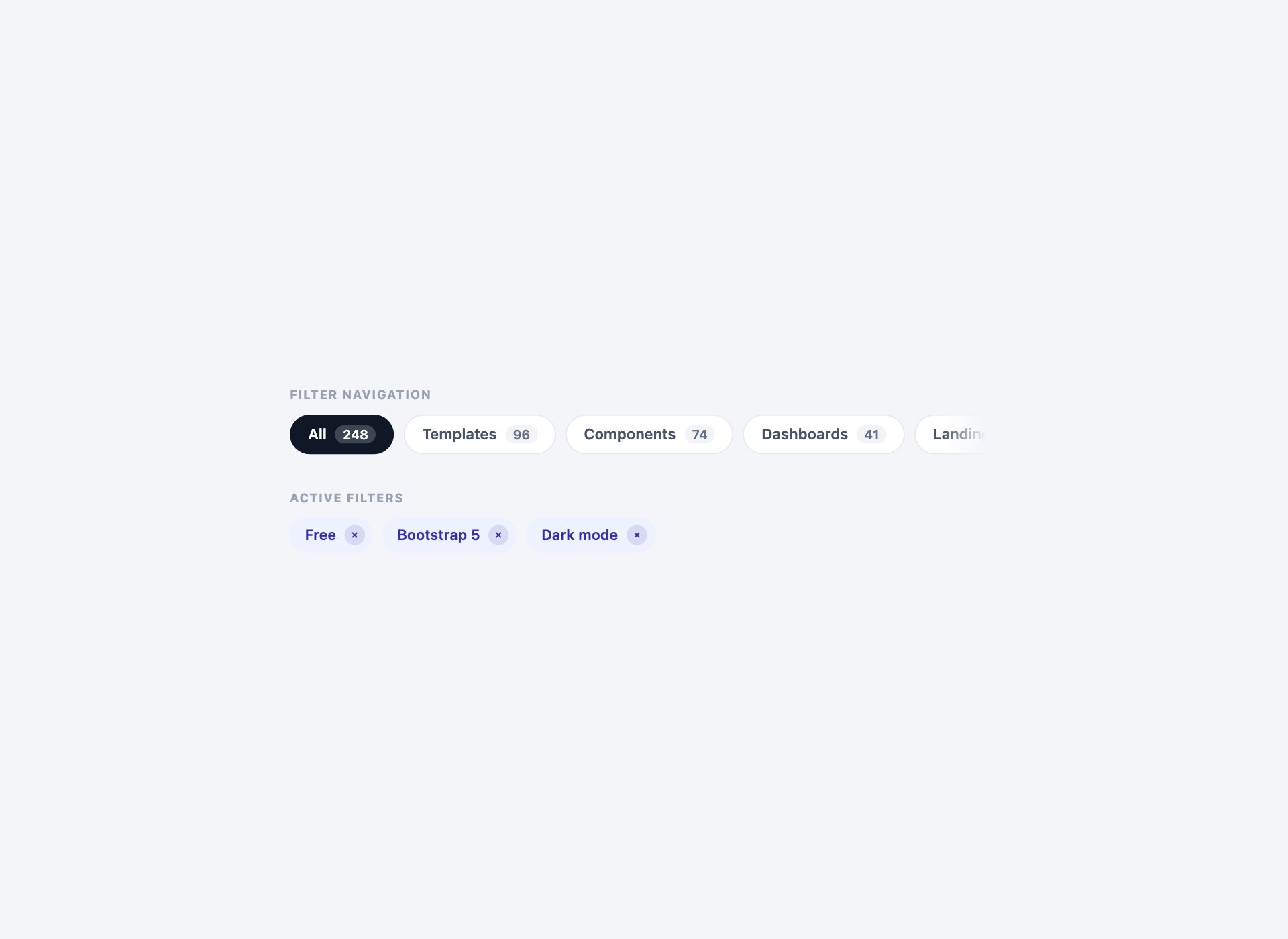 Pill and Chip Navigation — free CSS menu template by uiCookies
