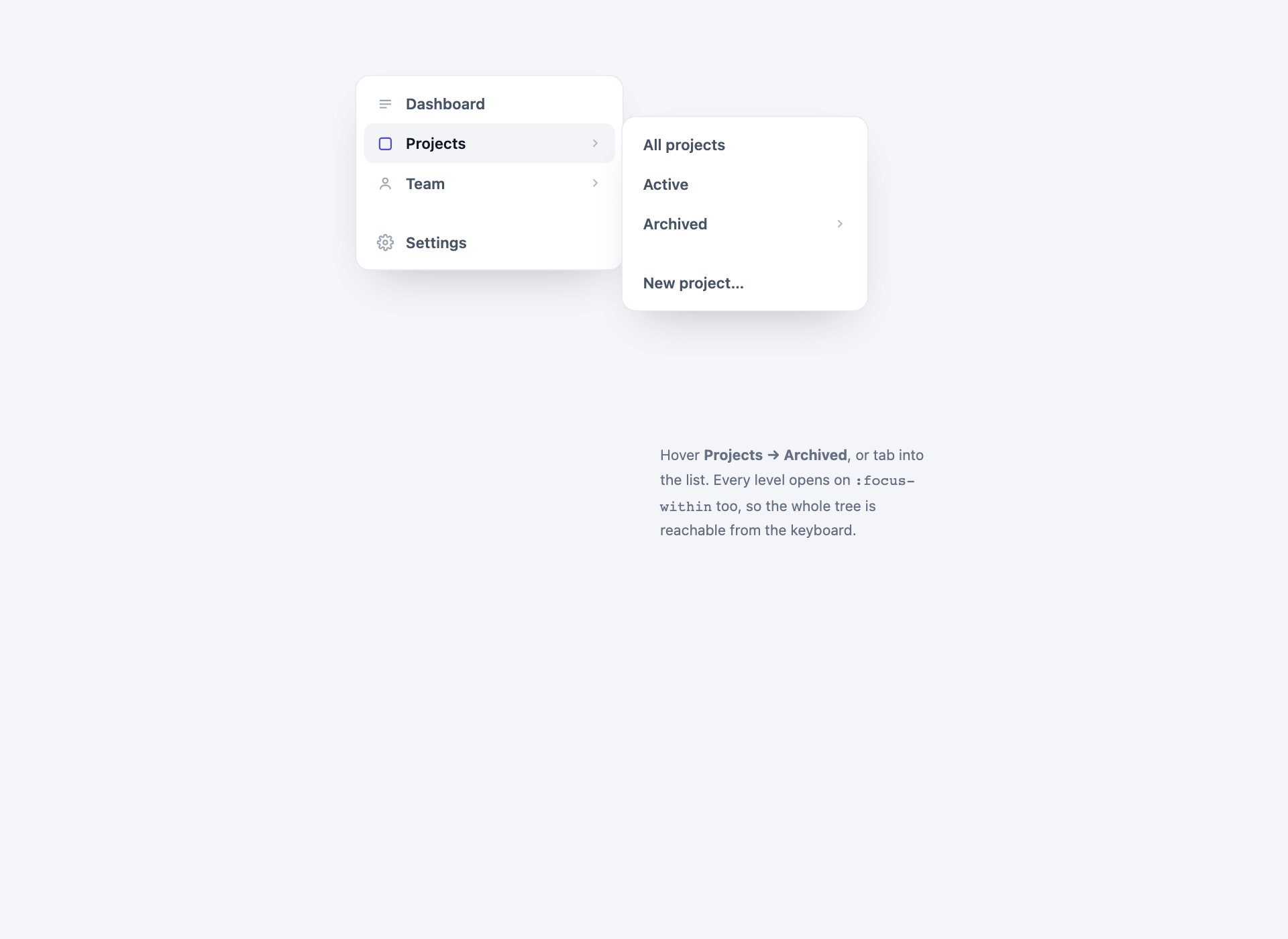 Nested Flyout Menu — free CSS menu template by uiCookies