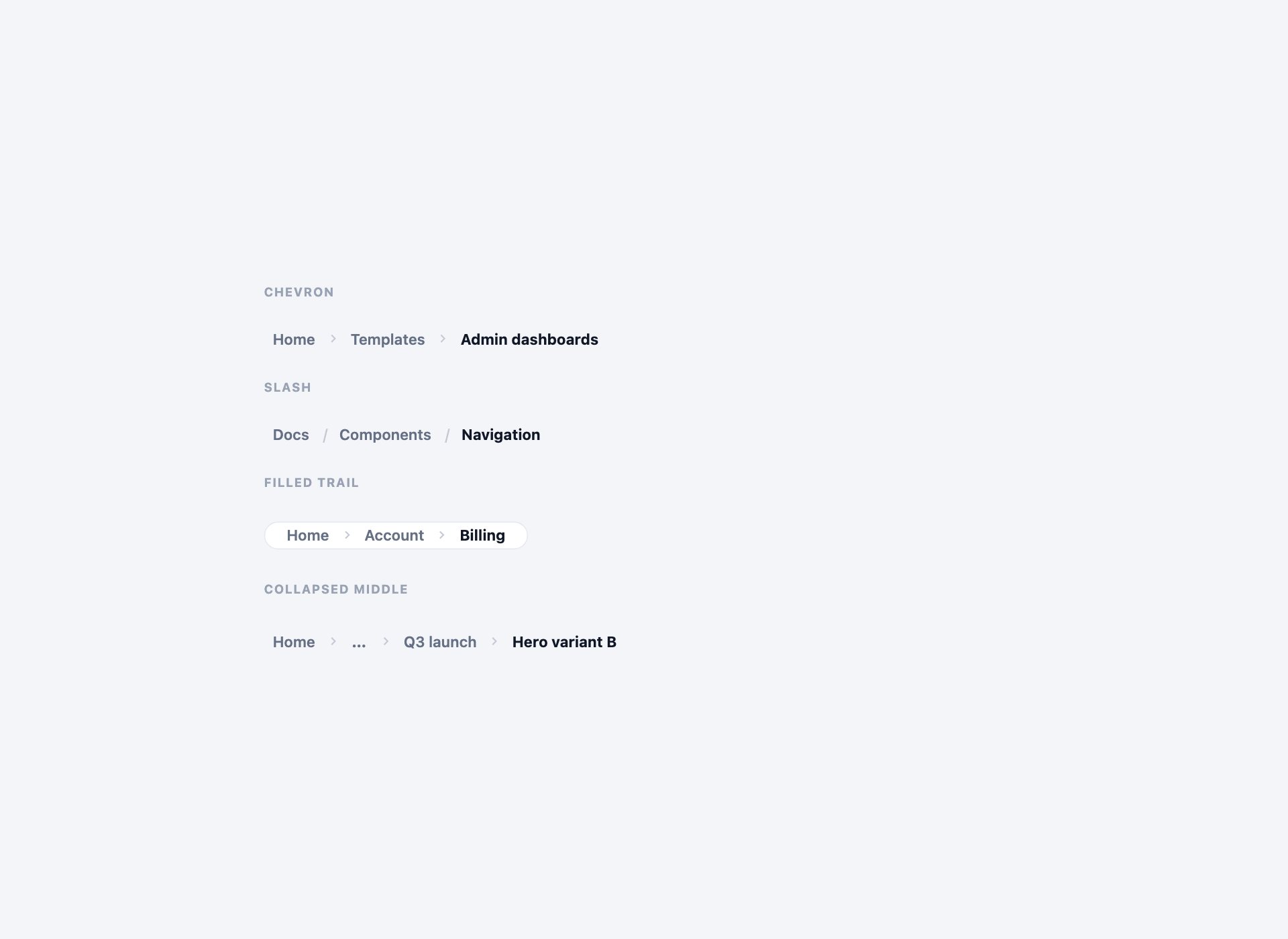 Breadcrumb Navigation — free CSS menu template by uiCookies