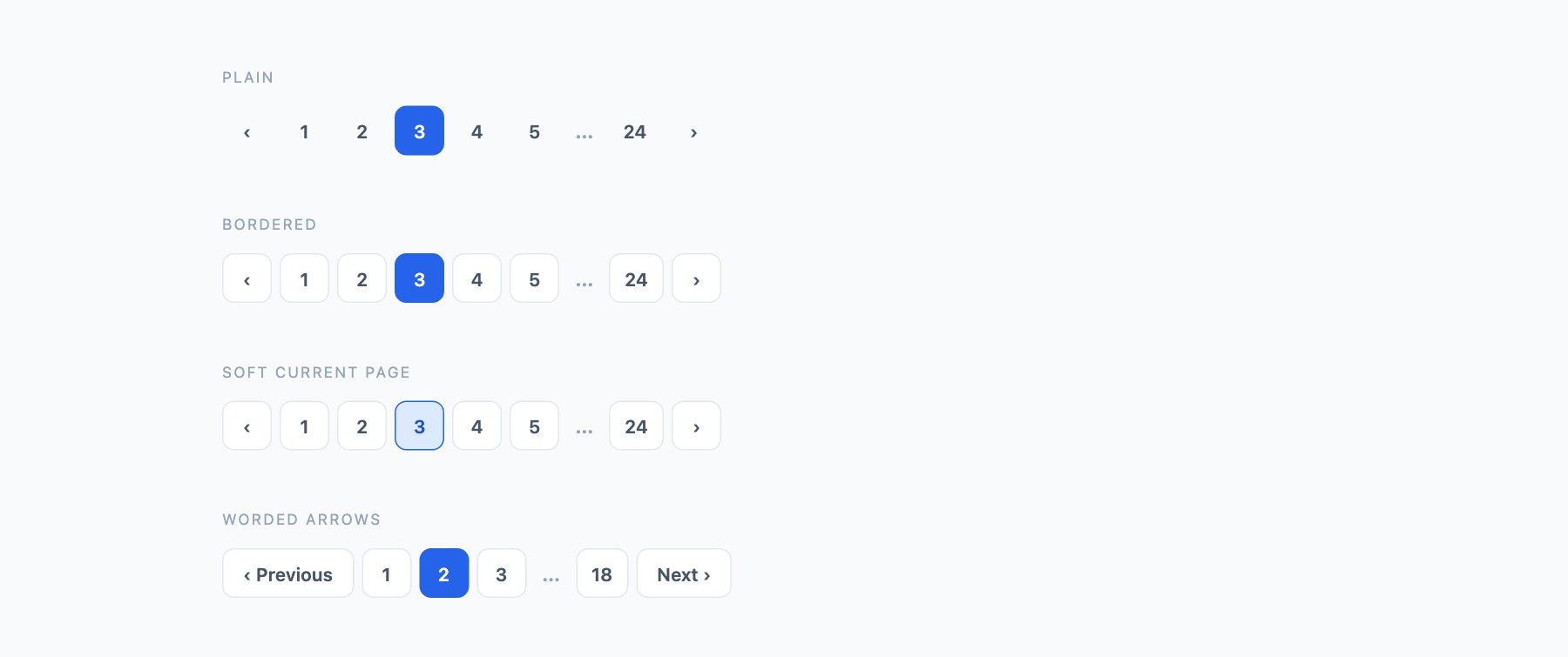 Classic Numbered — free CSS pagination designs by uiCookies