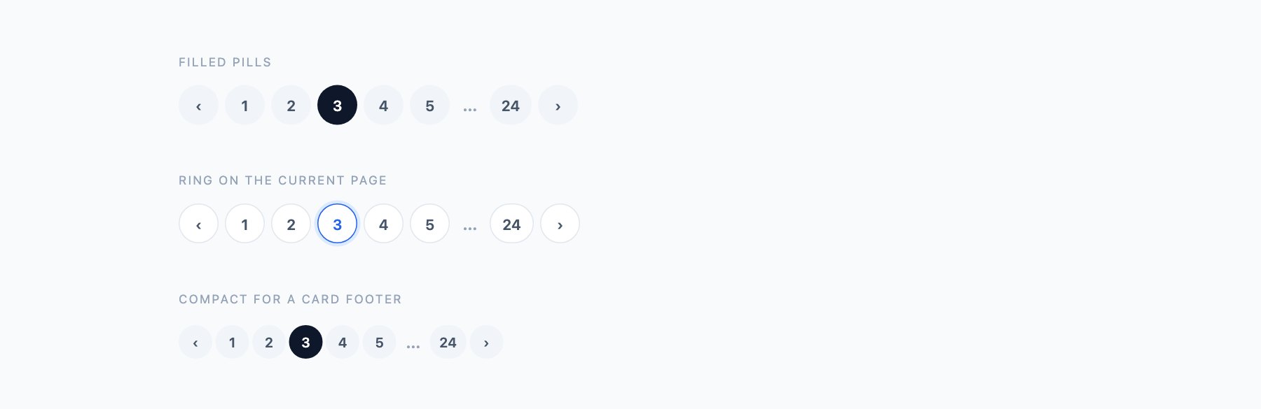 Pill Pagination — free CSS pagination designs by uiCookies