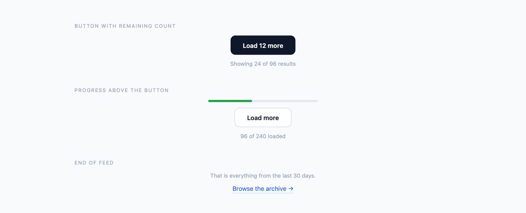 Load More — free CSS pagination designs by uiCookies