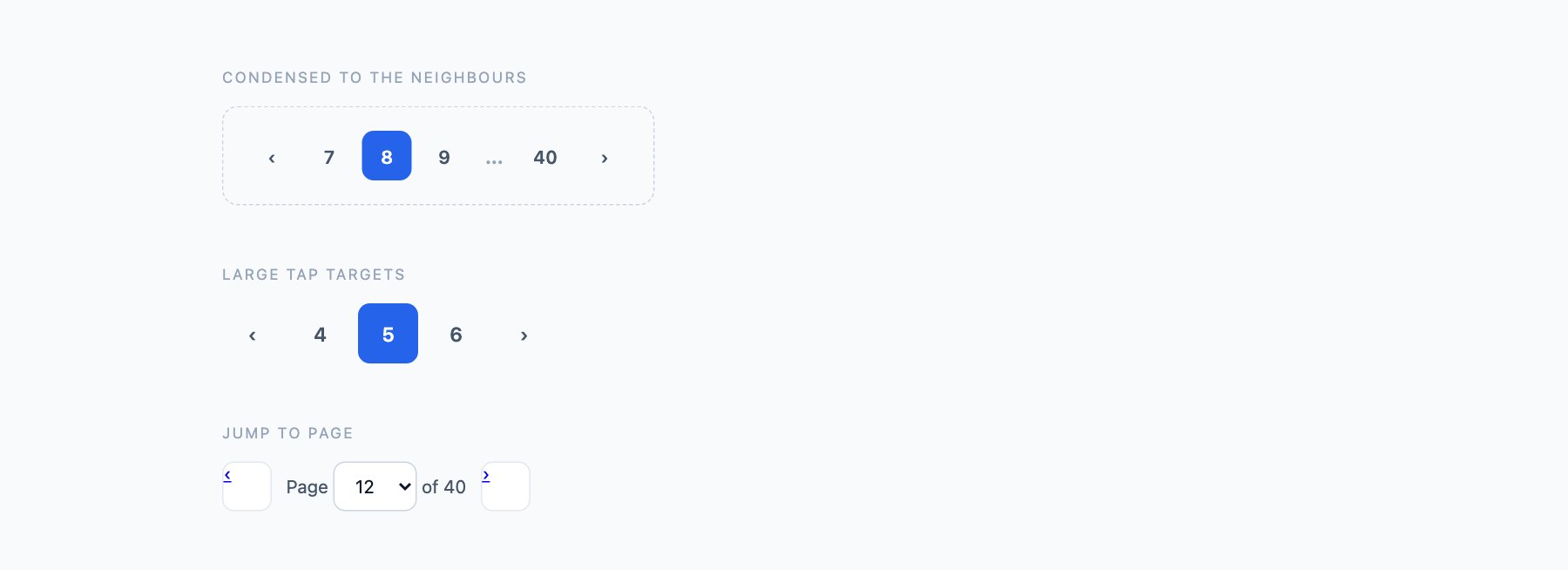 Compact & Mobile — free CSS pagination designs by uiCookies