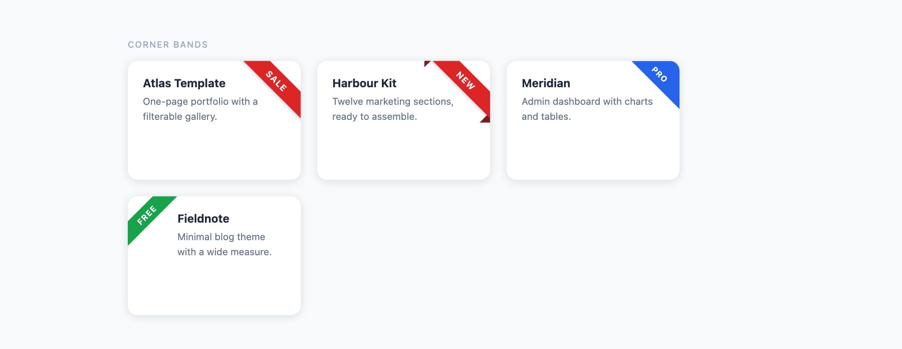 Corner Ribbons — free CSS ribbon designs by uiCookies