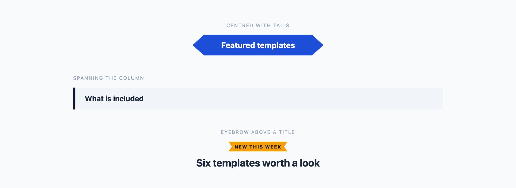Ribbon Headings — free CSS ribbon designs by uiCookies