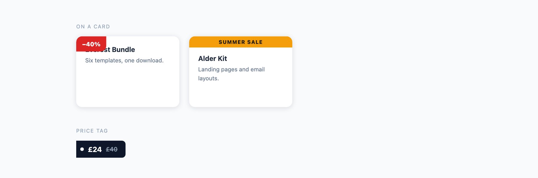 Price & Sale Ribbons — free CSS ribbon designs by uiCookies