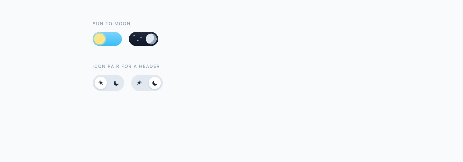 Day / Night Toggles — free CSS toggle switches by uiCookies