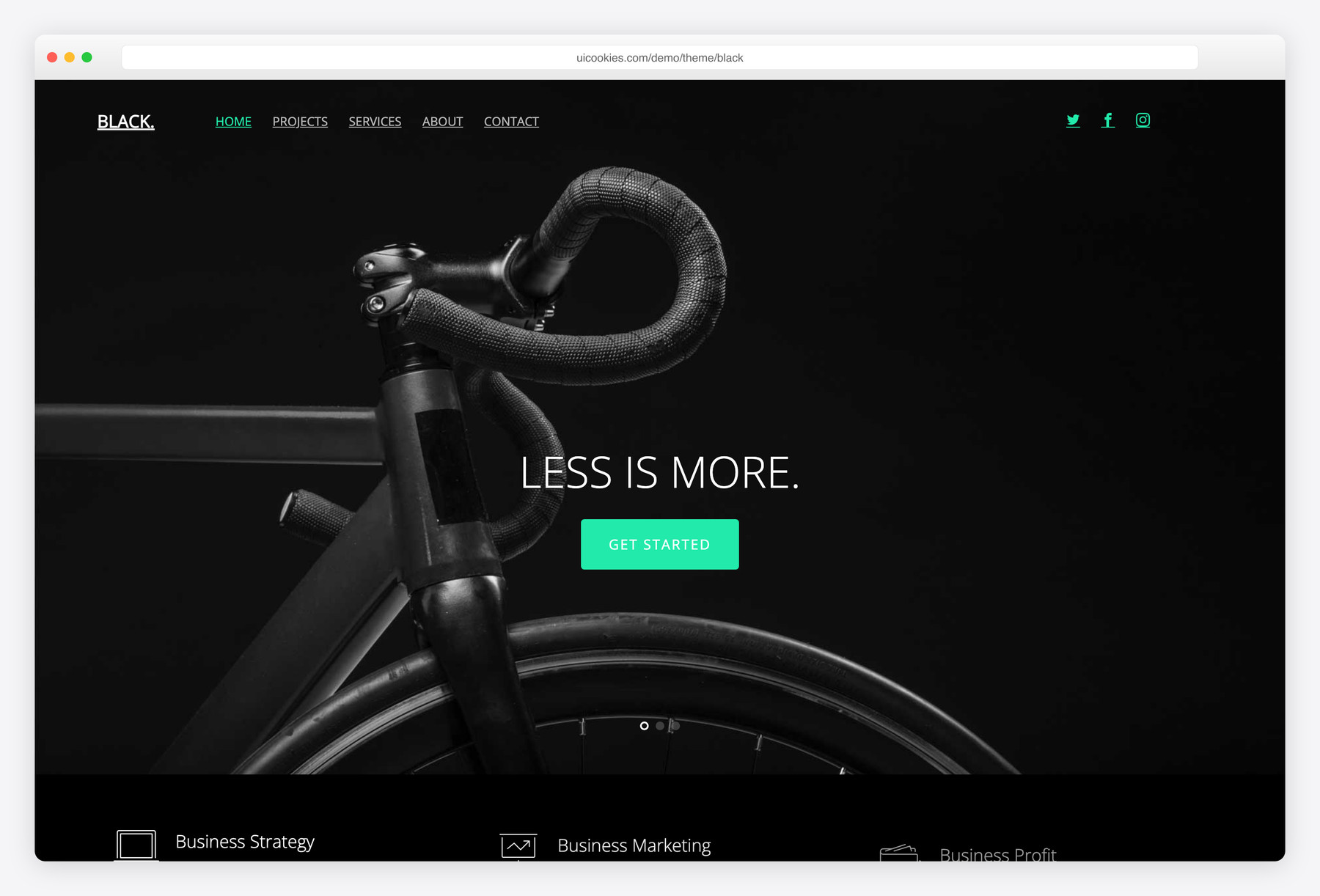 Black — free business & multi-purpose website template by uiCookies