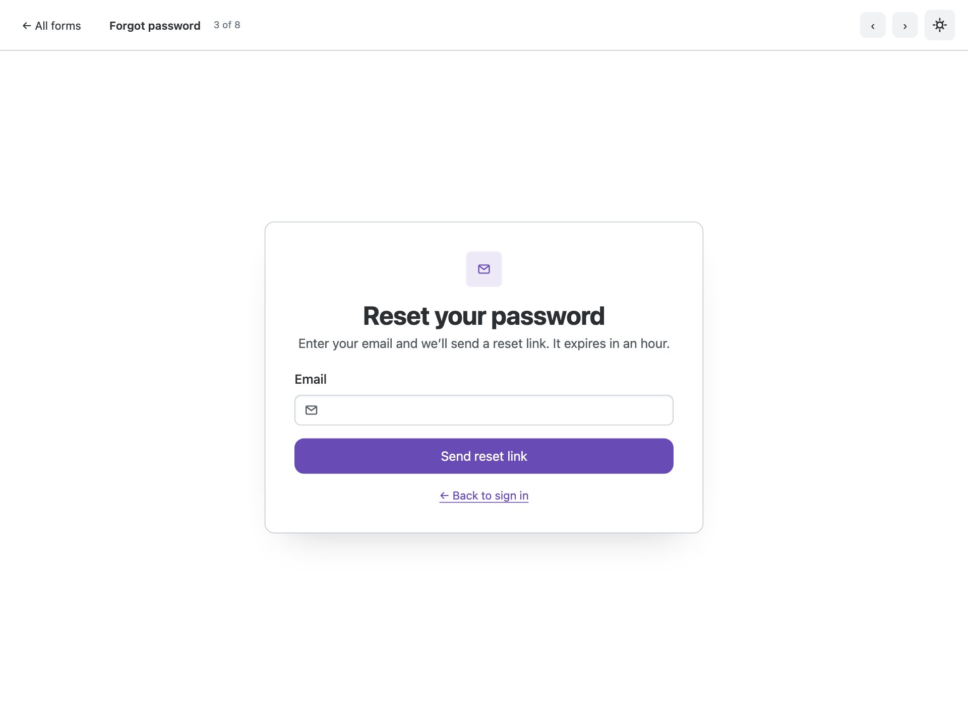 Forgot password — free Bootstrap 6 template by uiCookies
