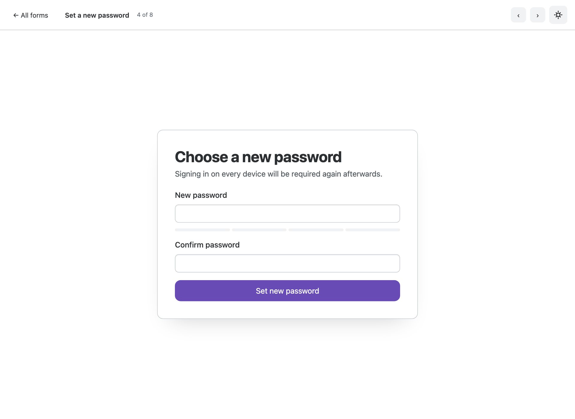 Set a new password — free Bootstrap 6 template by uiCookies