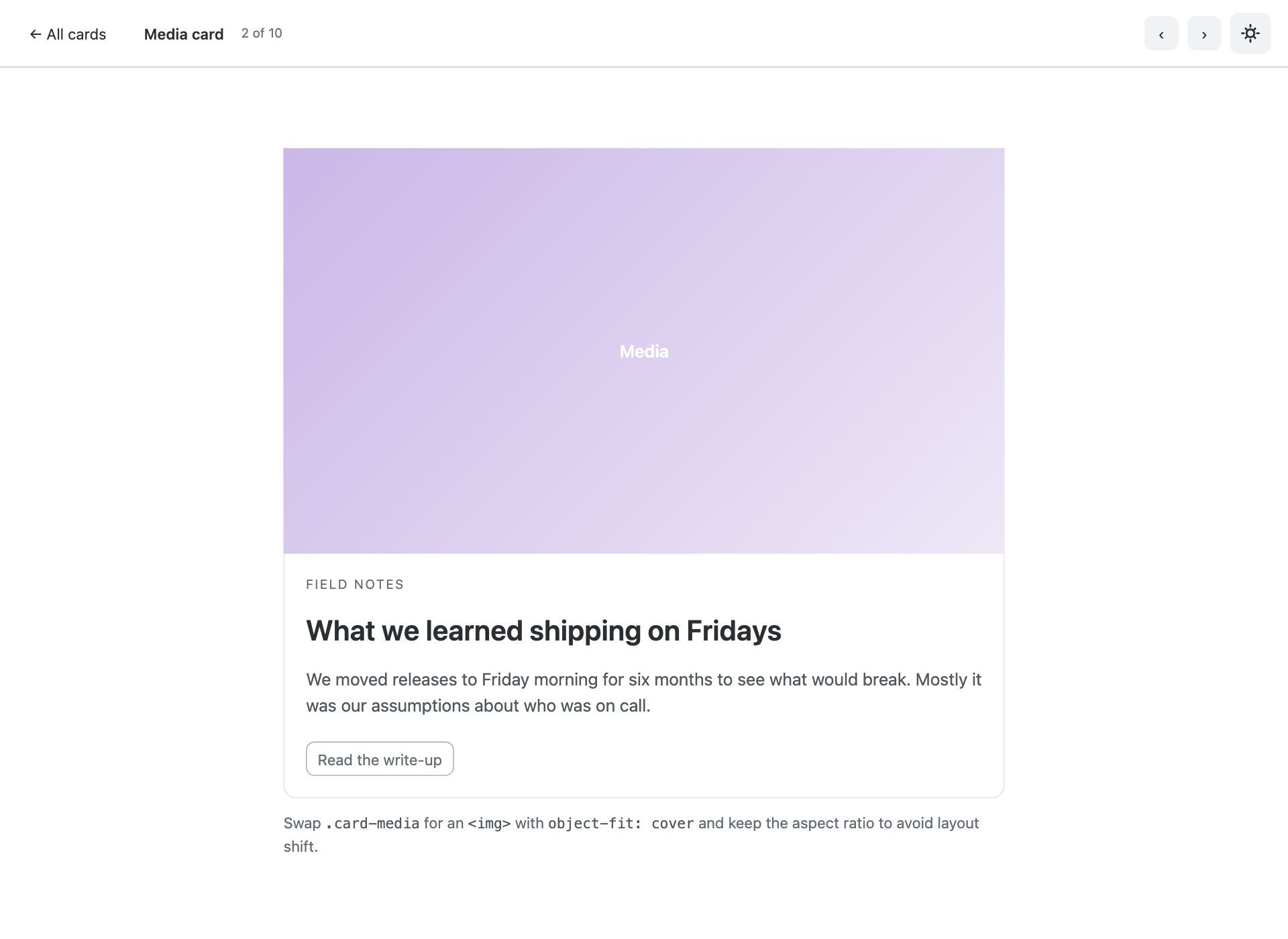 Media card — free Bootstrap 6 template by uiCookies