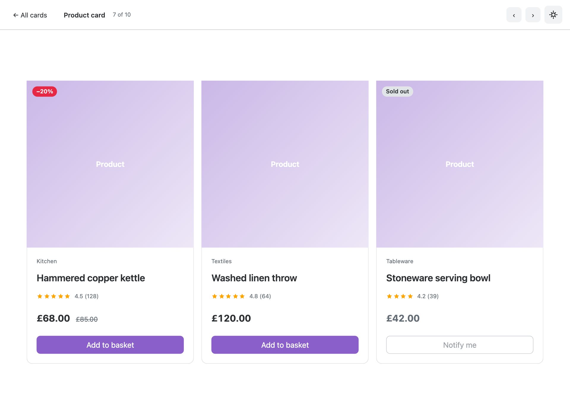 Product card — free Bootstrap 6 template by uiCookies