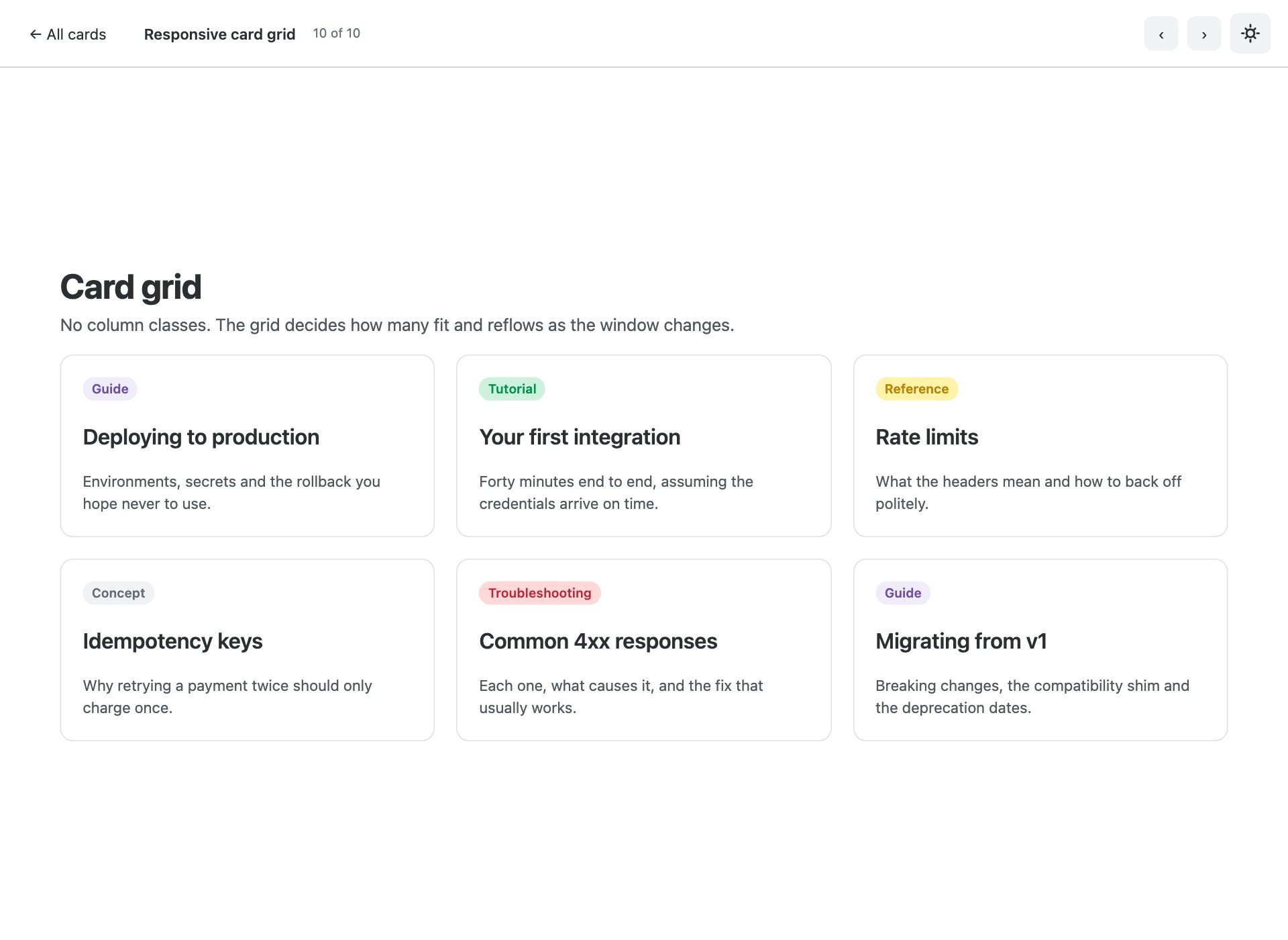 Responsive card grid — free Bootstrap 6 template by uiCookies