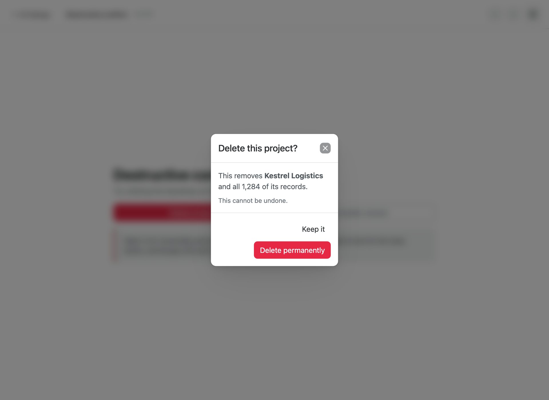 Destructive confirm — free Bootstrap 6 template by uiCookies