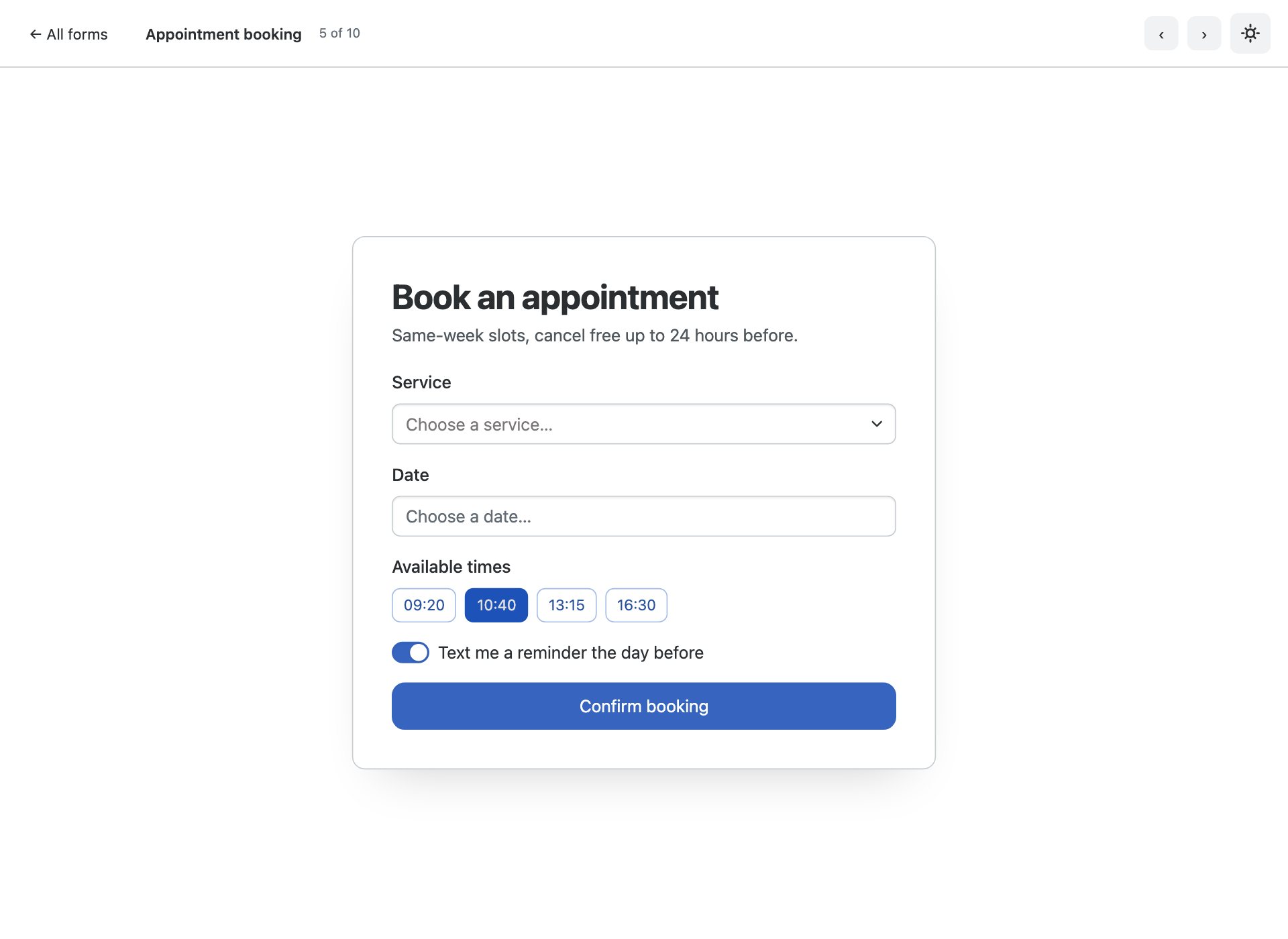 Appointment booking — free Bootstrap 6 template by uiCookies
