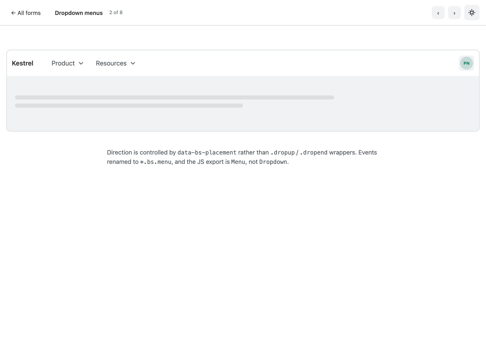 Dropdown menus — free Bootstrap 6 template by uiCookies