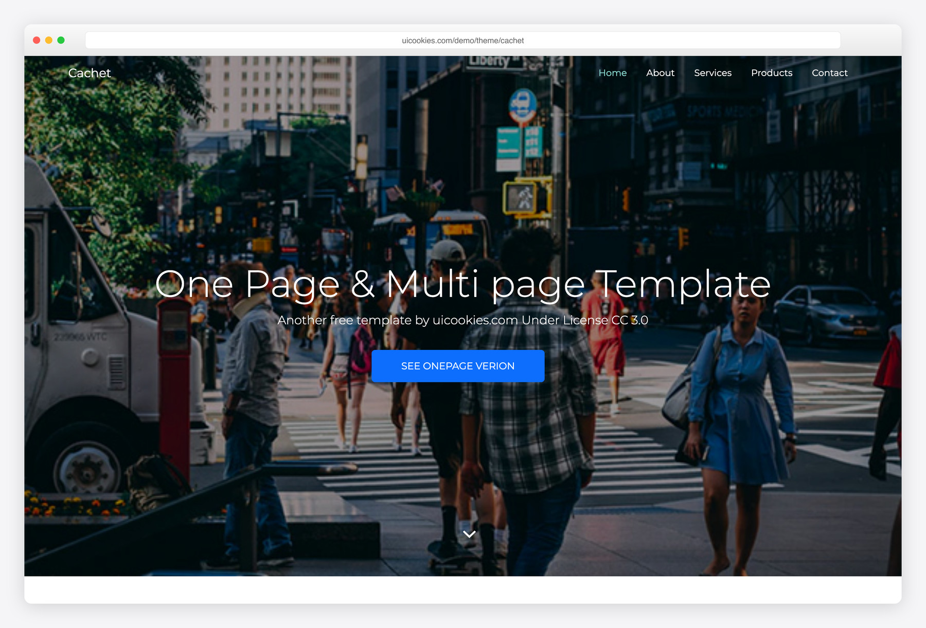 Cachet — free business & multi-purpose website template by uiCookies