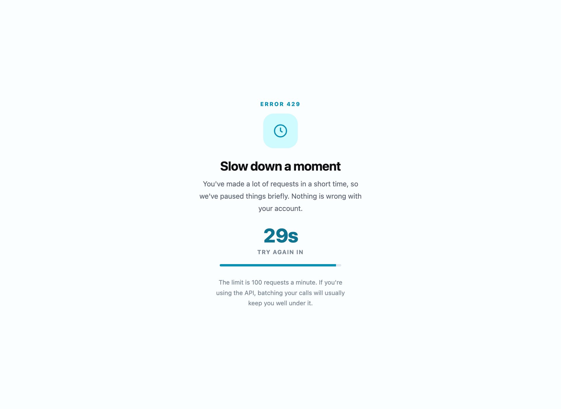 429 Rate Limited — free error page template by uiCookies