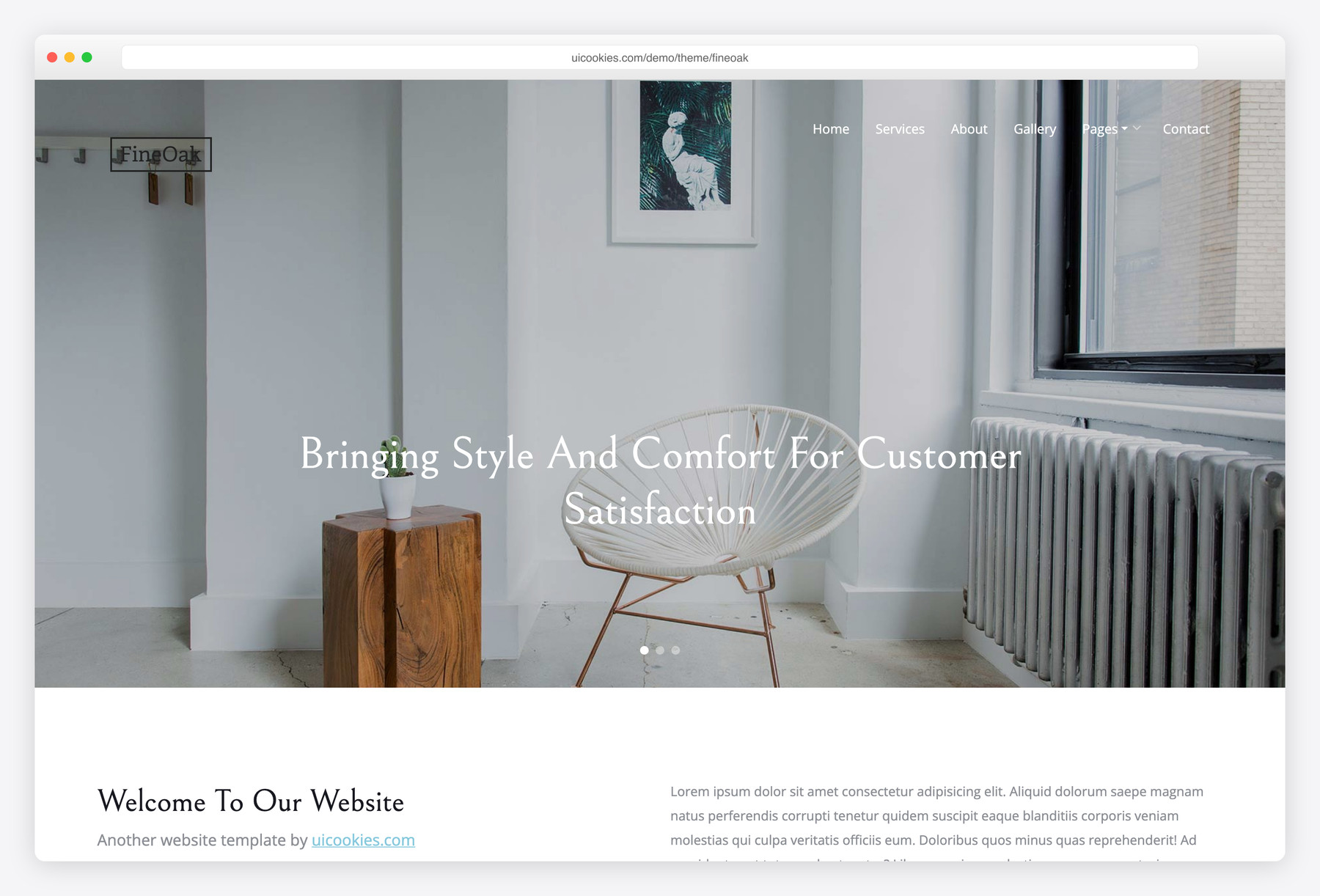 FineOak — free business & multi-purpose website template by uiCookies