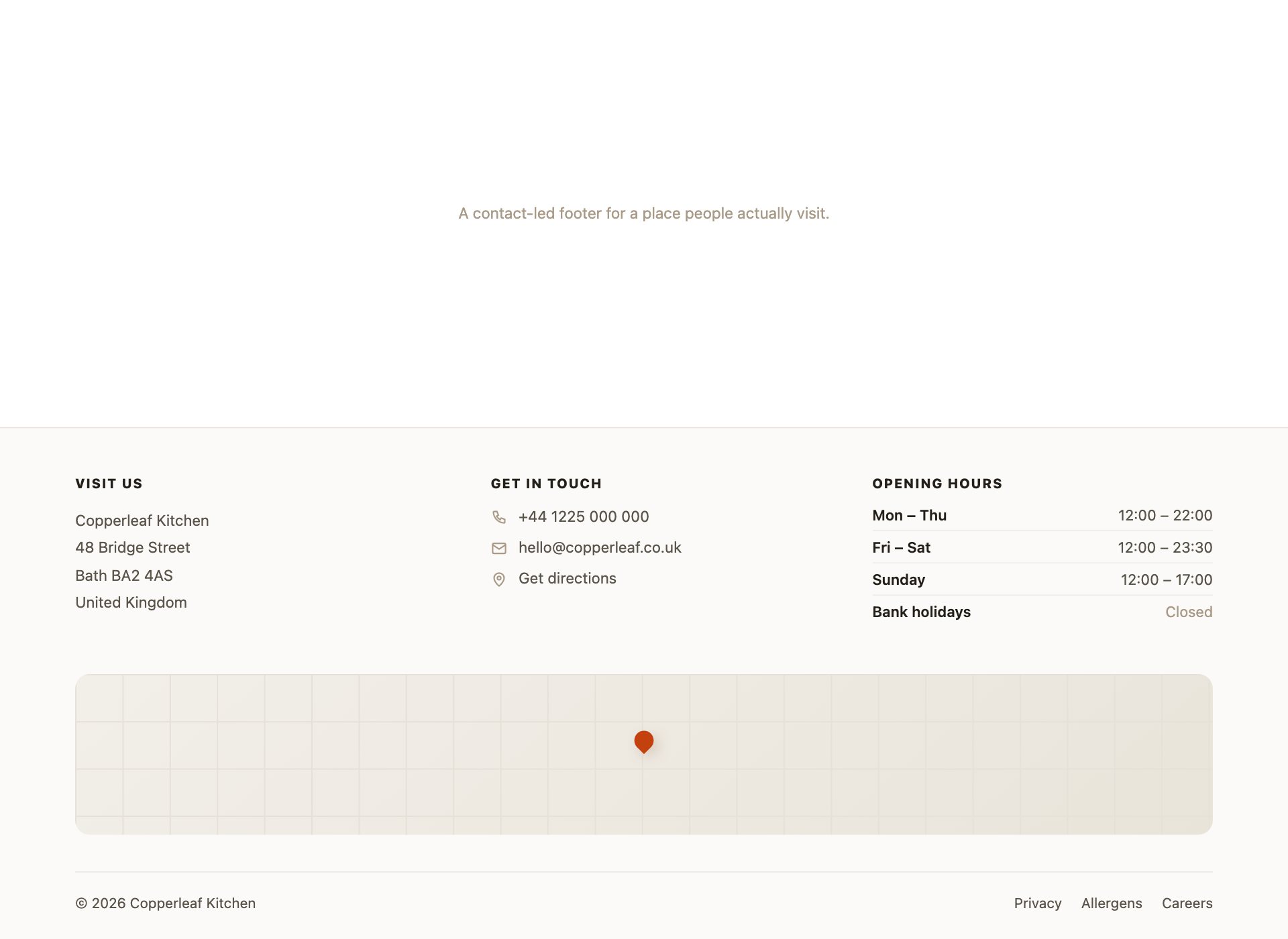 Contact Footer — free website footer template by uiCookies