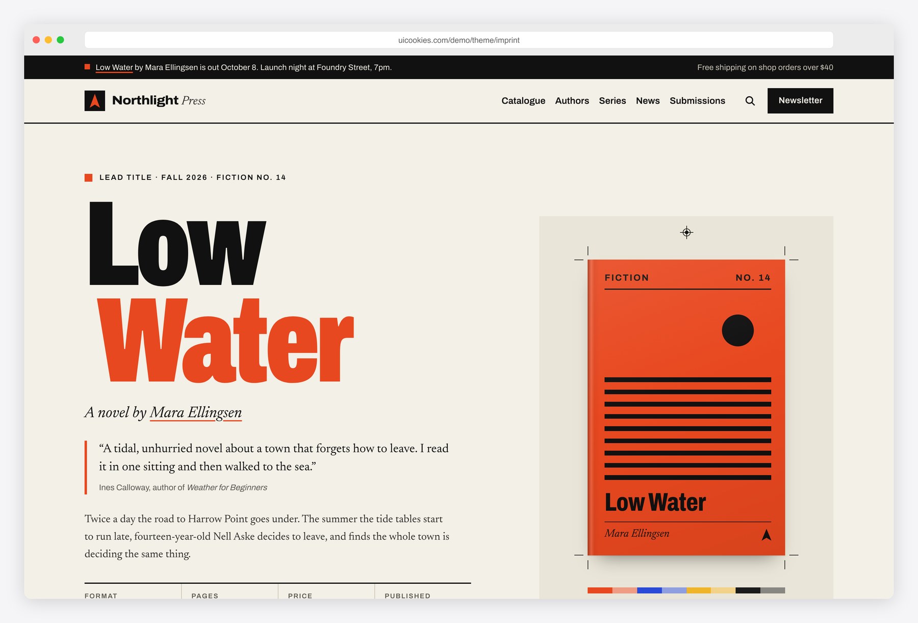 Imprint — Free Publisher Website Template preview