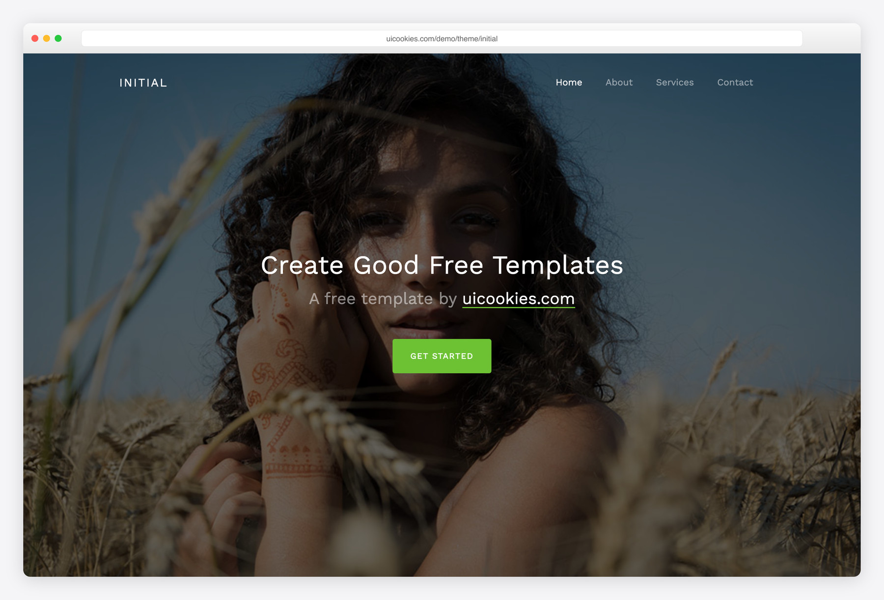 Initial — free portfolio & resume website template by uiCookies