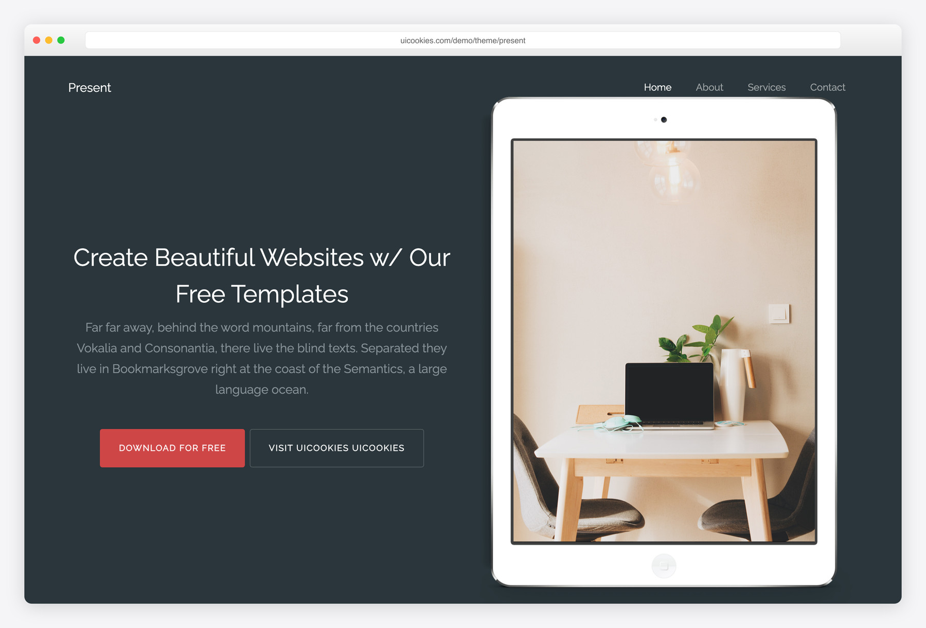 Present — free business & multi-purpose website template by uiCookies