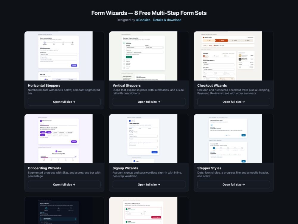 Form Wizards — free UI pack by uiCookies