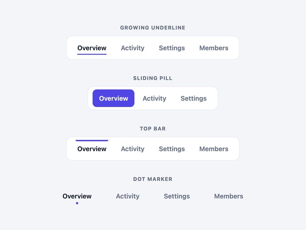 Animated Nav Link Indicators — live demo