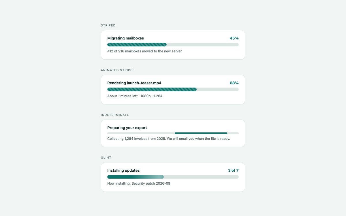 Animated Progress Bars — free progress bar snippet in CSS, Bootstrap and Tailwind by uiCookies