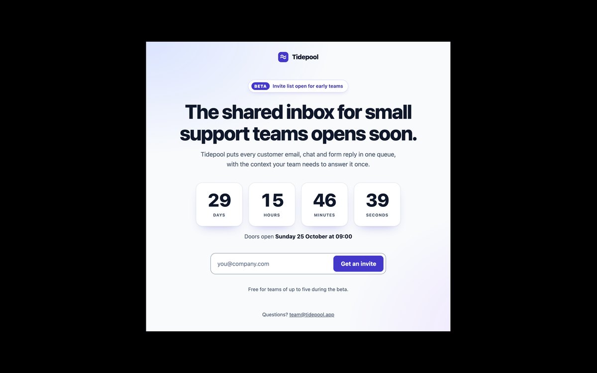 Countdown Launch Page — free coming soon page snippet in CSS, Bootstrap and Tailwind by uiCookies