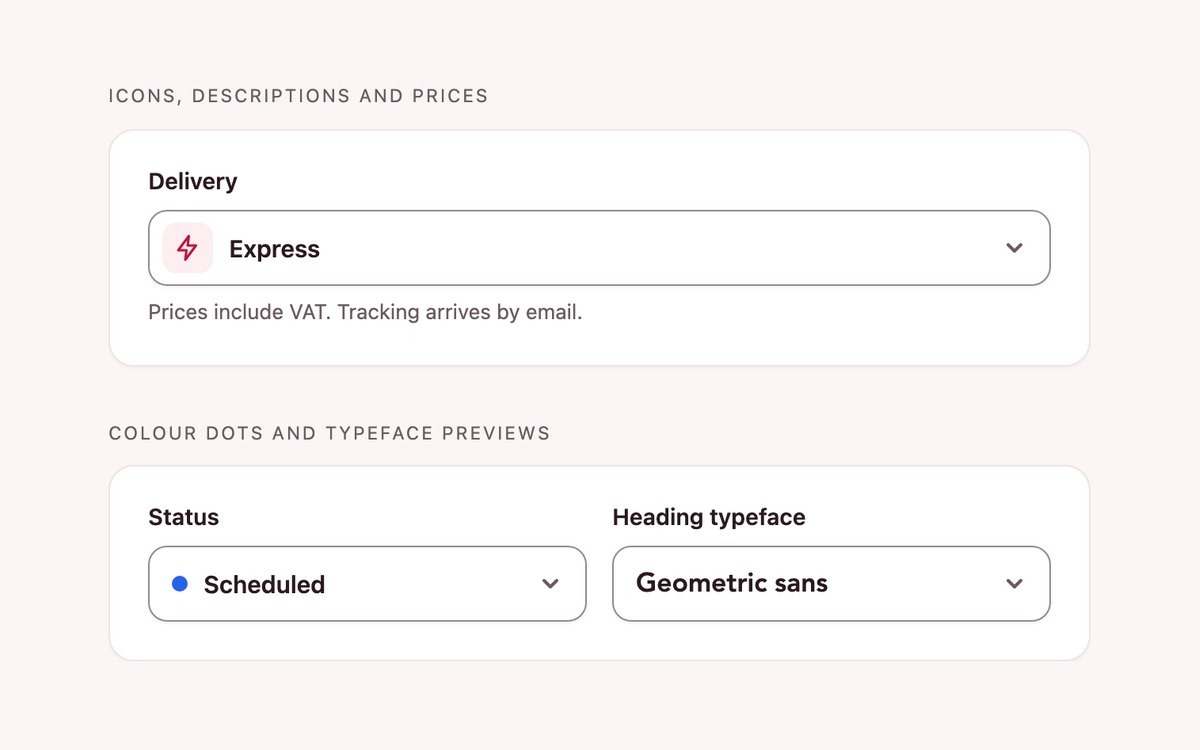 Customizable Select Menus — free select snippet in CSS, Bootstrap and Tailwind by uiCookies