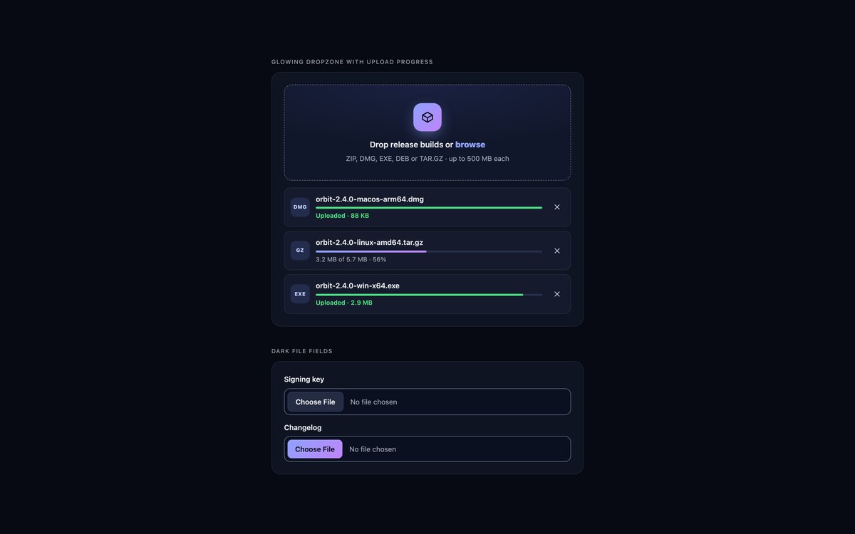 Dark File Uploads — free file upload snippet in CSS, Bootstrap and Tailwind by uiCookies