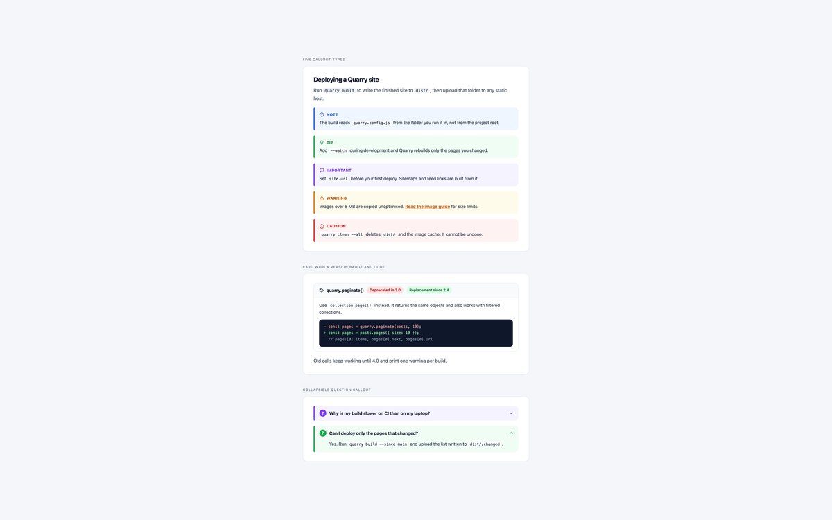 Docs Callouts — free alert snippet in CSS, Bootstrap and Tailwind by uiCookies