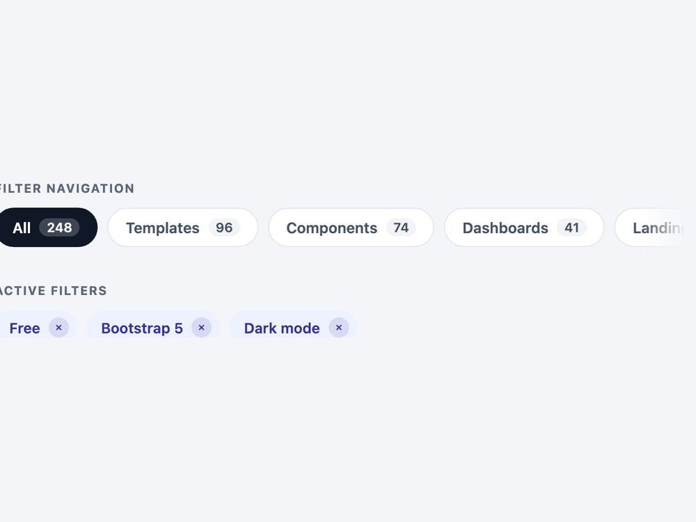 Filter Pill Navigation — live demo