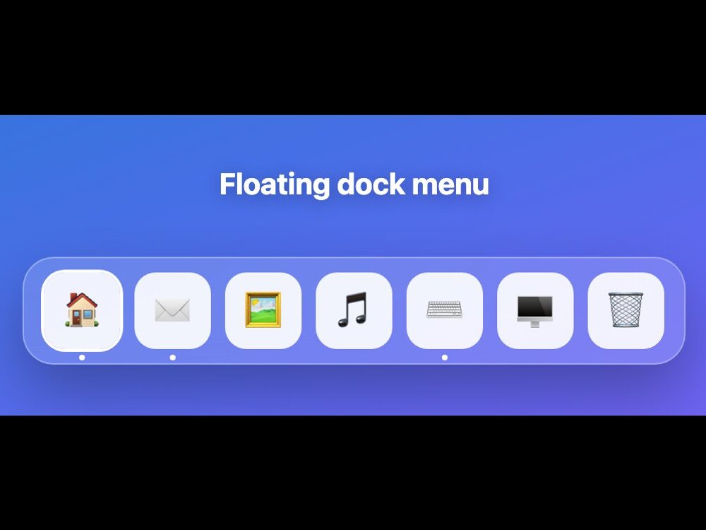 Floating Dock Menu — live demo