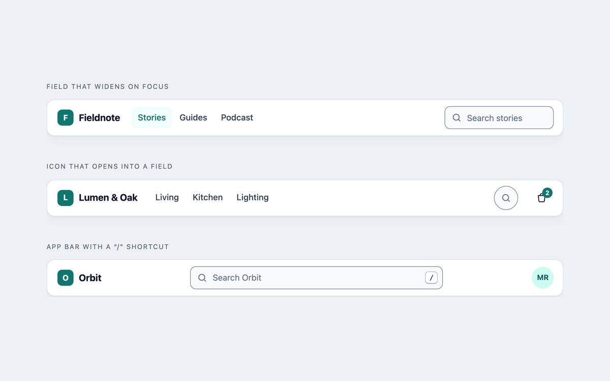 Header Search Bars — free search box snippet in CSS, Bootstrap and Tailwind by uiCookies