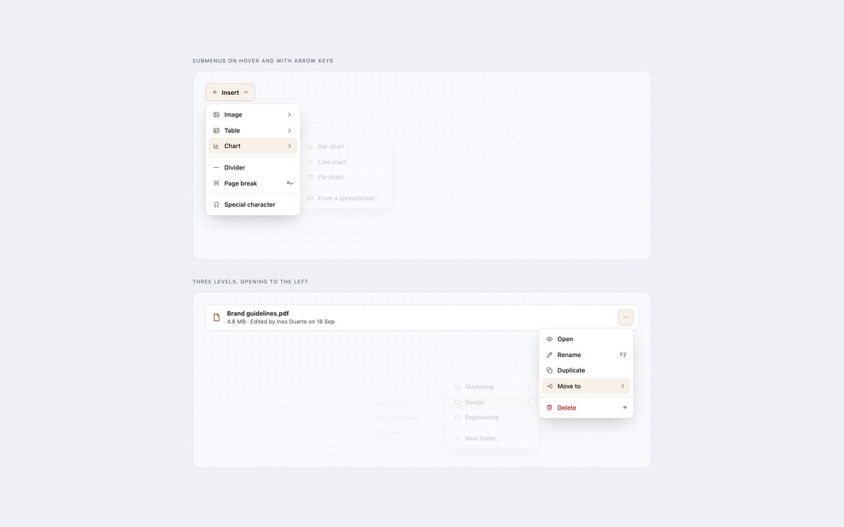 Nested Dropdown Submenus — free dropdown menu snippet in CSS, Bootstrap and Tailwind by uiCookies