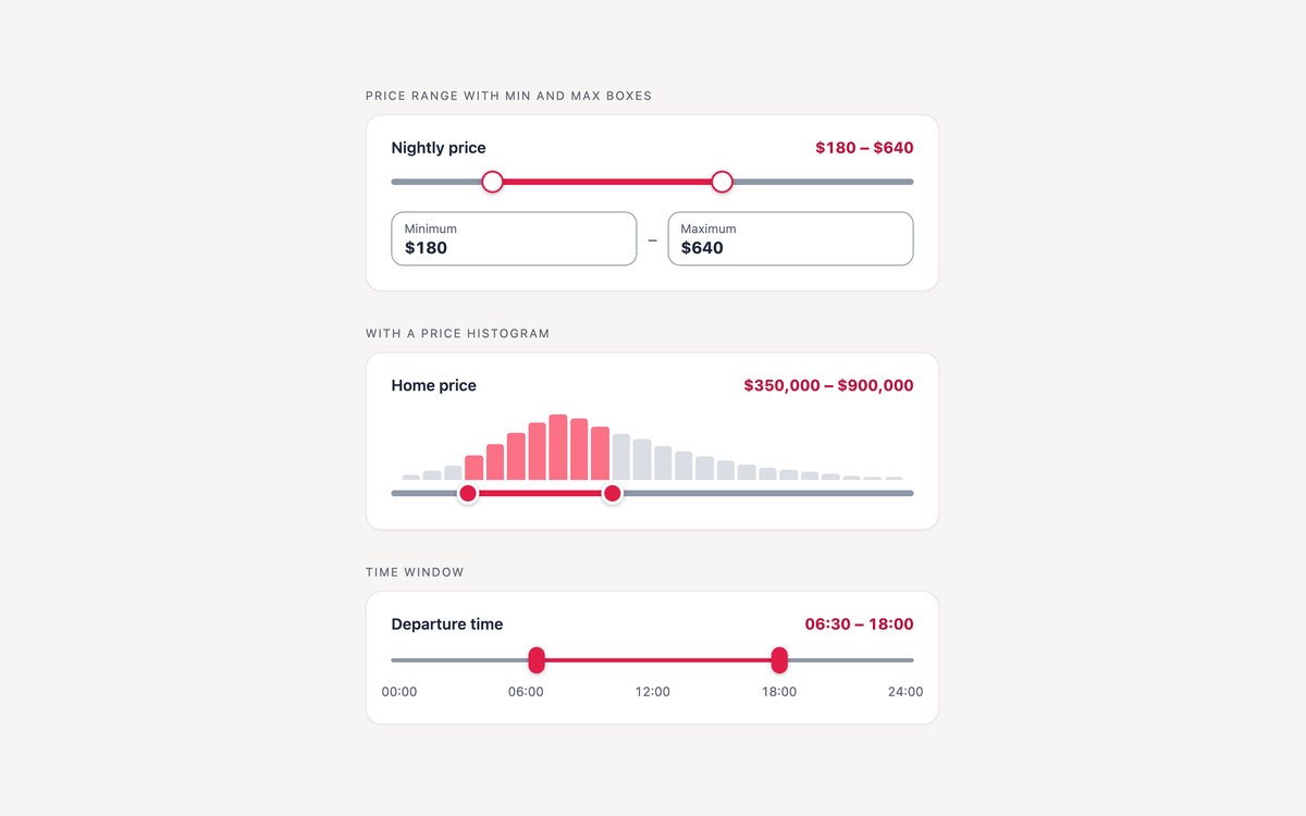 Price Range Sliders — free range slider snippet in CSS, Bootstrap and Tailwind by uiCookies