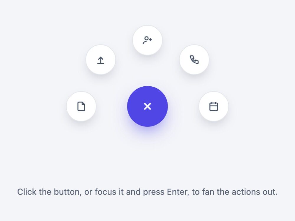 Radial Quick Action Menu — live demo