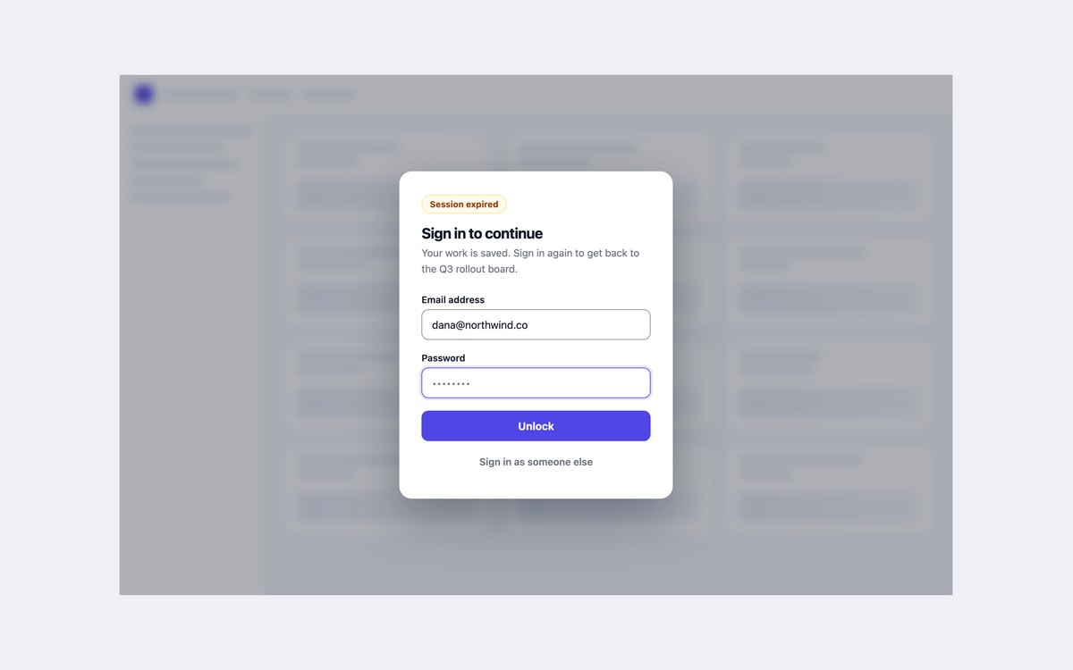 Session Expired Login Modal in CSS, Bootstrap & Tailwind - uiCookies