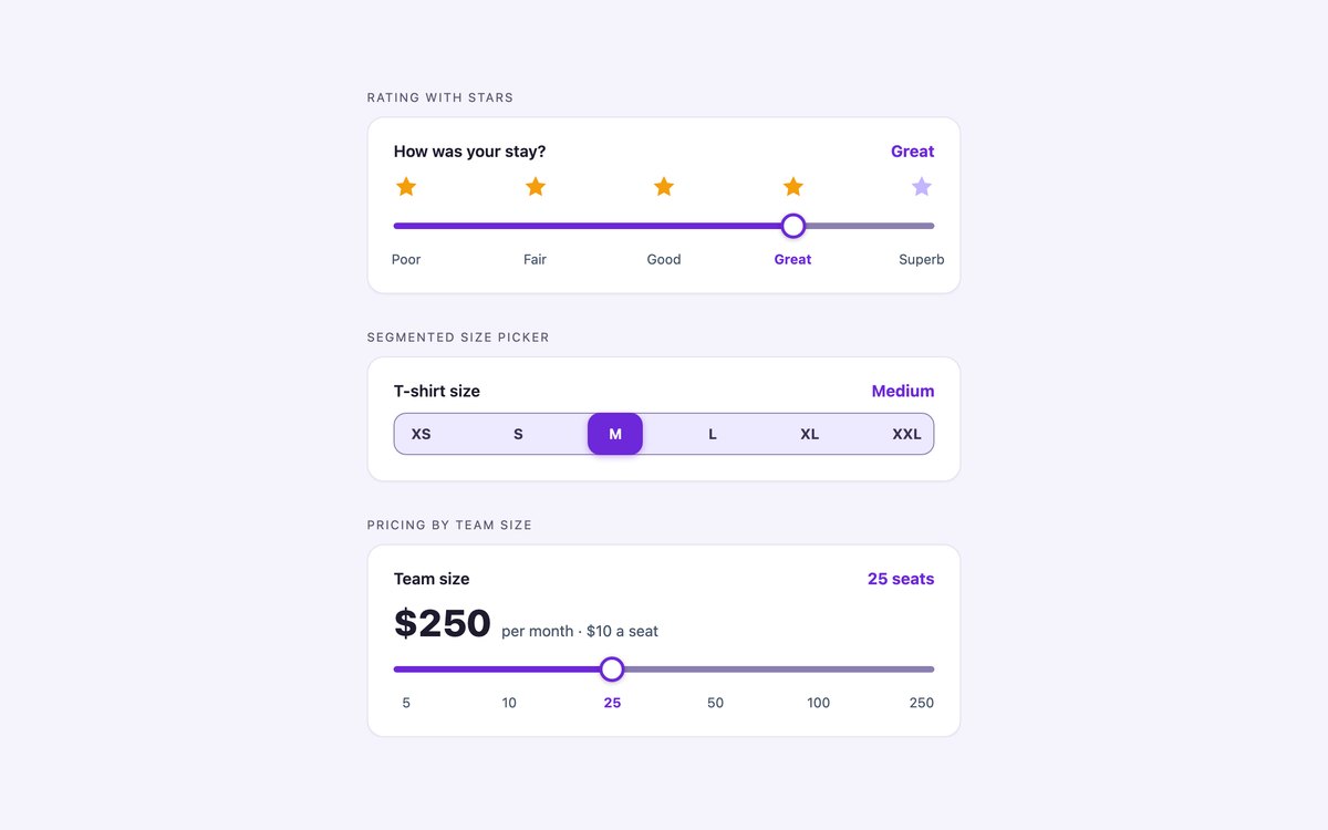 Step Range Sliders — free range slider snippet in CSS, Bootstrap and Tailwind by uiCookies