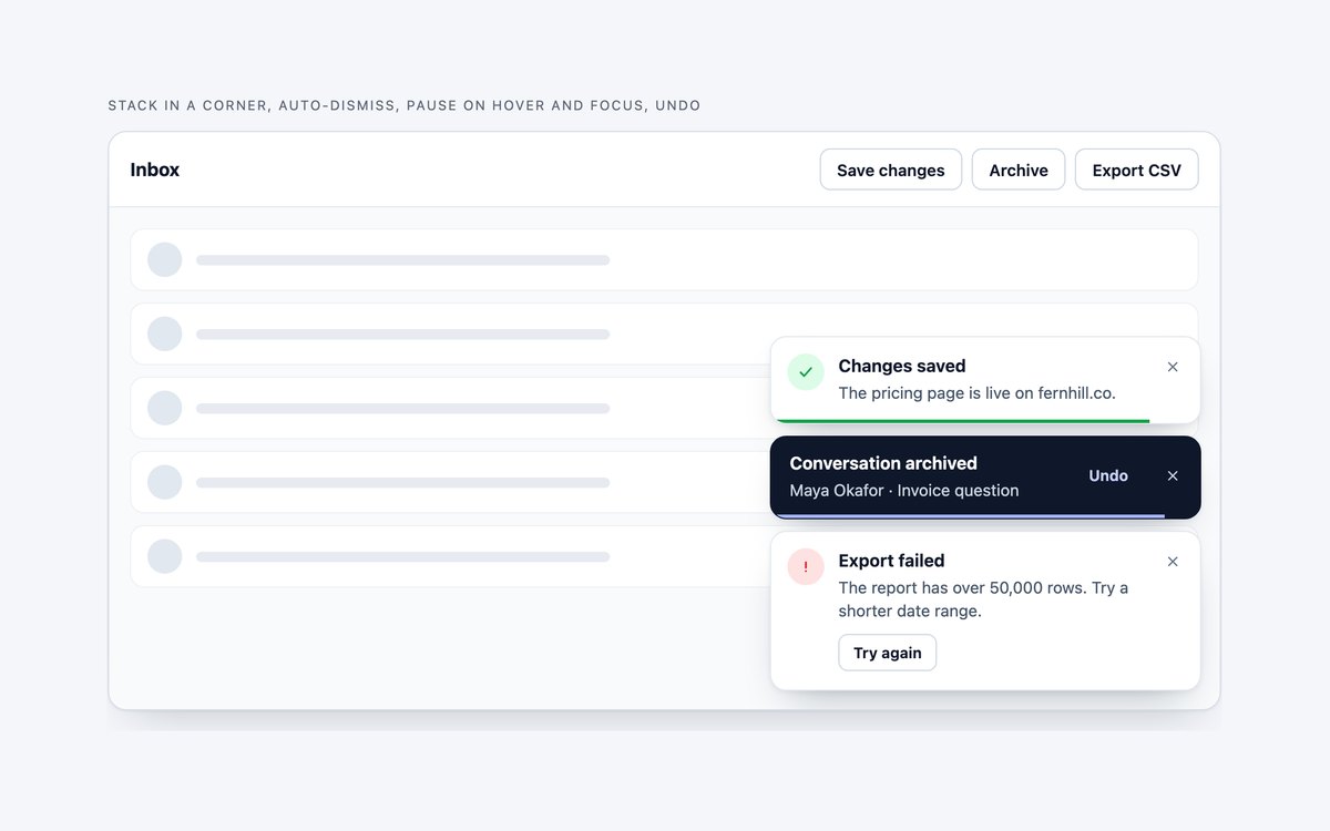 Toast Notifications — free alert snippet in CSS, Bootstrap and Tailwind by uiCookies
